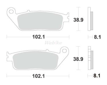 ACCOSSATO アコサット ブレーキパッド・シュー ブレーキパッド AGPA72 タイプ：オーガニック(OR) CBR250 R 88-89 (MC17) CBR250 R 88-89 (MC19)