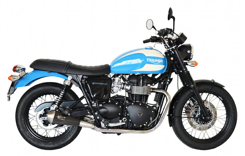 SPARK EXHAUST スパーク マフラー メガホン スリップオンサイレンサー【Megaphone Slip-on】 Bonneville T100 (05-15)