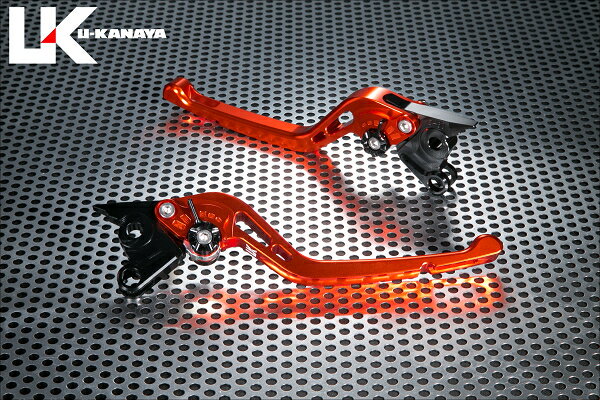 U-KANAYA ユーカナヤ GPタイプ アルミビレットレバーセット ST3 ST4s ST4 DUCATI ドゥカティ ブレーキ・クラッチレバーセット ハンドル周辺パーツ ハンドル レバーカラー：オレンジ / アジャスターカラー：ブラック / レバータイプ：ロング(レバー部全長：約175mm)