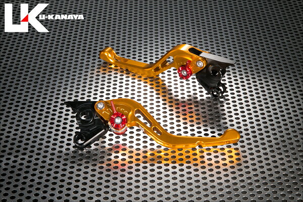 U-KANAYA ユーカナヤ GPタイプ アルミビレットレバーセット MONSTER796 DUCATI ドゥカティ ブレーキ・クラッチレバーセット ハンドル周辺パーツ ハンドル レバーカラー：ゴールド / アジャスターカラー：グリーン / レバータイプ：ショート(レバー部全長：約145mm)(2)