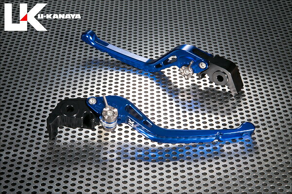 U-KANAYA ユーカナヤ GPタイプ アルミビレットレバーセット Multistrada 1200S 1200 DUCATI ドゥカティ ブレーキ・クラッチレバーセット ハンドル周辺パーツ ハンドル レバーカラー：ブルー / アジャスターカラー：オレンジ / レバータイプ：ロング(レバー部全長：約175mm)