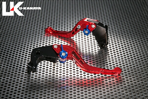 U-KANAYA ユーカナヤ GPタイプ アルミビレットレバーセット 1199Panigale DUCATI ドゥカティ ブレーキ・クラッチレバーセット ハンドル周辺パーツ ハンドル レバーカラー：レッド / アジャスターカラー：ゴールド / レバータイプ：ショート(レバー部全長：約145mm)