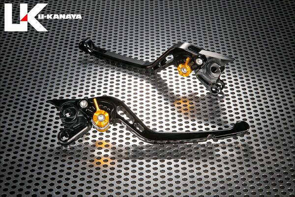 U-KANAYA ユーカナヤ GPタイプ アルミビレットレバーセット 1050 ADVENTURE KTM ブレーキ・クラッチレバーセット ハンドル周辺パーツ ハンドル レバーカラー：ブラック / アジャスターカラー：グリーン / レバータイプ：ロング(レバー部全長：約175mm)