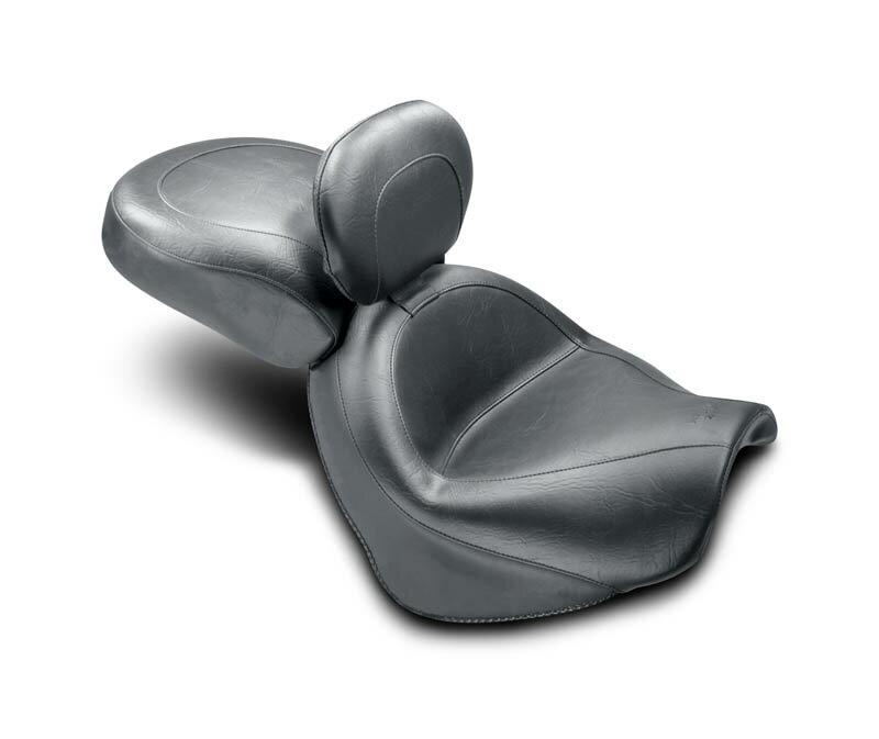MUSTANG マスタング ツーリングヴィンテージツーピースワイドシート ドライバーバックレスト付き/スタッド コンチョなし (Wide Touring Two-Piece Vintage Seat with Driver Backrest，No Studs，No Conchos)【SEAT WIDE VINT W/DBR VOL】 SUZUKI スズキ シート シート関連