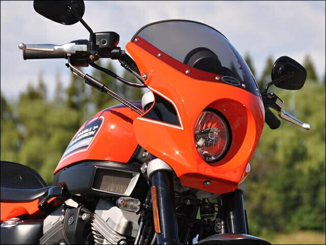 CHIC DESIGN シックデザイン ティーラ ストリームヘッドカウル XR1200 HARLEY-DAVIDSON ハーレーダビッドソン ビキニカウル カウル関連 外装 スクリーンカラー：スモーク / カラー：ビビッドブラック（3トーン）