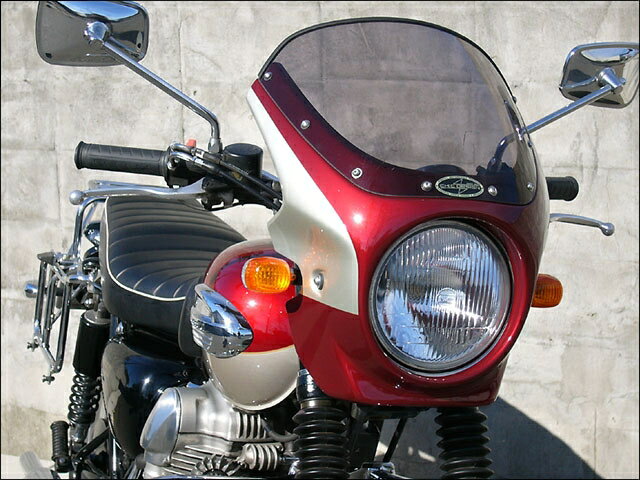 CHIC DESIGN シックデザイン ロードコメット W400 W650 W800 KAWASAKI カワサキ ビキニカウル カウル関連 外装 スクリーンカラー：スモーク / カラー：未塗装 (サフェーサー仕上げ)