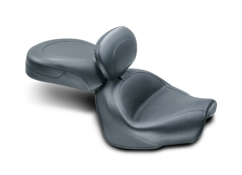 MUSTANG �}�X�^���O �c�[�����O���B���e�[�W�c�[�s�[�X���C�h�V�[�g �h���C�o�[�o�b�N���X�g�t�� �X�^�b�h �R���`���Ȃ� (Wide Touring Two-Piece Vintage Seat with Driver Backrest�CNo Studs�CNo Conchos) SEAT WD VIN DBR VSTR950  XVS950 V-Star 2009 - 2015 �V�[�g