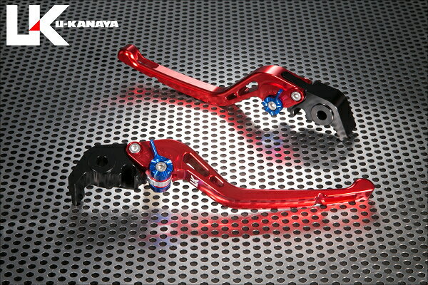 U-KANAYA ユーカナヤ GPタイプ アルミビレットレバーセット 690DUKE KTM ブレーキ・クラッチレバーセット ハンドル周辺パーツ ハンドル レバーカラー：レッド / アジャスターカラー：シルバー / レバータイプ：ロング(レバー部全長：約175mm)