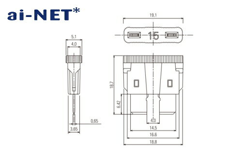 ai-net アイネット その他電装パーツ 平型ヒューズ 25A クリア タイプ：25A(クリア)