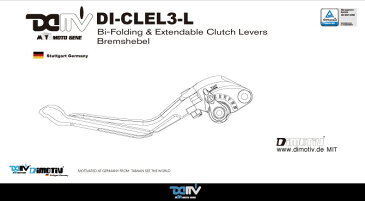 Dimotiv ディモーティヴ アジャスタブルロングレバー ブレーキ タイプ3 エクステンションカラー：オレンジ ボディーカラー：ゴールド（アジャスターカラー：レッド） GTS300 12-15
