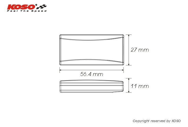 KOSO コーソー インジケーター スーパースリム型温度計　ブルーライト 0?120°C (32?248°F) ライトカラー：ブルー