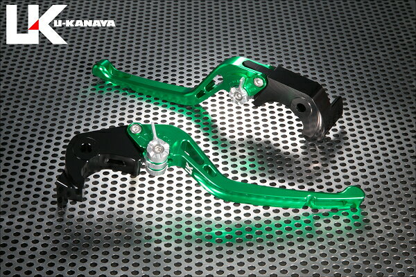 U-KANAYA ユーカナヤ GPタイプ アルミビレットレバーセット レバーカラー：グリーン / アジャスターカラー：オレンジ / レバータイプ：ロング(レバー部全長：約175mm)
