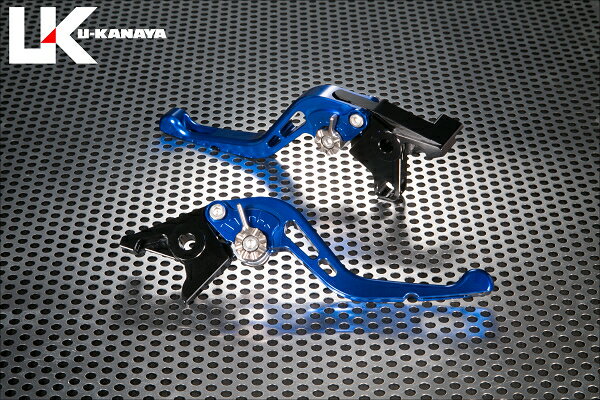 U-KANAYA ユーカナヤ GPタイプ アルミビレットレバーセット MT-01 V-MAX 1680 YAMAHA ヤマハ ブレーキ・クラッチレバーセット ハンドル周辺パーツ ハンドル レバーカラー：ブルー / アジャスターカラー：オレンジ / レバータイプ：ショート(レバー部全長：約145mm)