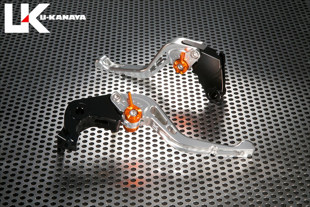 U-KANAYA ユーカナヤ GPタイプ アルミビレットレバーセット Z1000 水冷 ニンジャ1000 Z1000SX KAWASAKI カワサキ ブレーキ・クラッチレバーセット ハンドル周辺パーツ ハンドル レバーカラー：シルバー / アジャスターカラー：チタンカラー