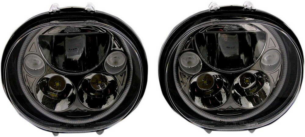CUSTOM DYNAMICS カスタムダイナミックス ヘッドライト 5.75' ブラック PR 【HEADLIGHT 5.75'BLK [2001-1260]】 Road Glide EFI - FLTR 2007 2009 Custom FLTRX 2010 2013 Ultra FLTRU 2011 Glide-Injected FLTR-I 2004 2006 HARLEY-DAVIDSON ハーレーダビッドソン 灯火類