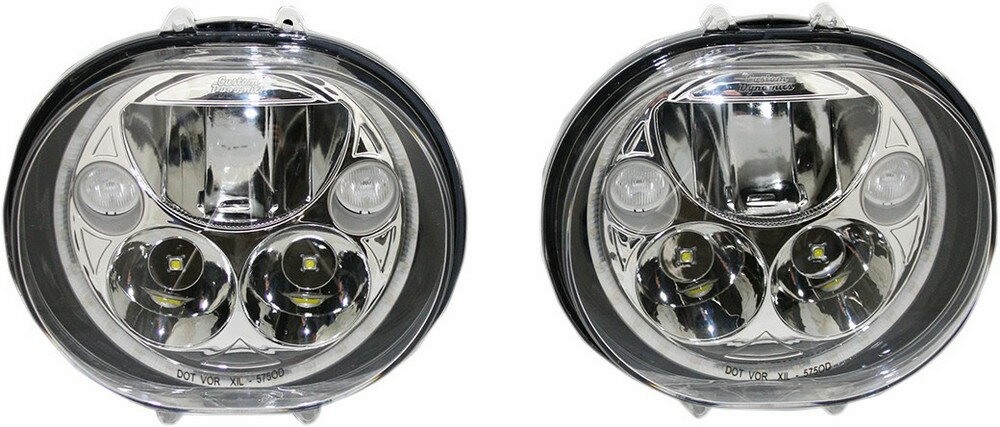 CUSTOM DYNAMICS カスタムダイナミックス ヘッドライト 5.75' クローム PR 【HEADLIGHT 5.75'CHR [2001-1261]】 Road Glide EFI - FLTR 2007 2009 Custom FLTRX 2010 2013 Ultra FLTRU 2011 Glide-Injected FLTR-I 2004 2006 HARLEY-DAVIDSON ハーレーダビッドソン 灯火類