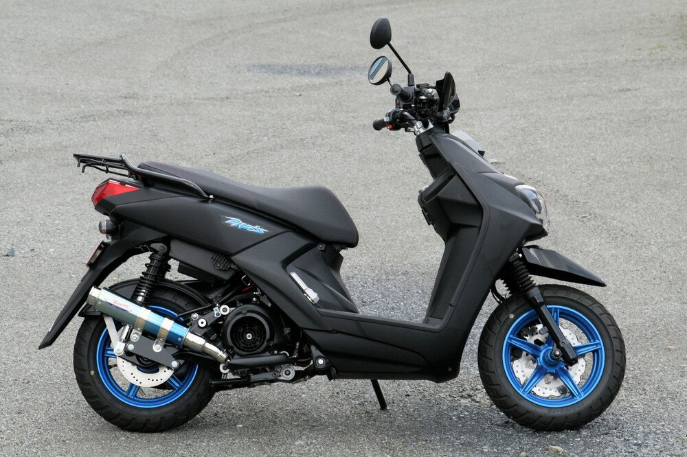 RPM アールピーエム 80D-RAPTOR フルエキゾーストマフラー BWS125ビーウィズ YAMAHA ヤマハ マフラー サイレンサーアウターカバー：ブルーチタン