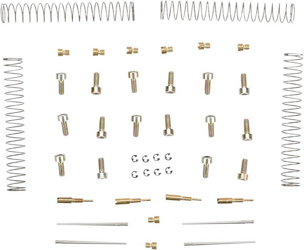 ■商品概要U.S.A.製：○専用設計：○スタイル：コンフィグレーション10タイプ：キャブレターキットMADE IN THE U.S.A.：YesSPECIFIC APPLICATION：YesSTYLE：Configuration 10TYPE：Carb Kit■詳細説明・Provide engine with the precise amount of fuel at each rpm and throttle opening for maximum power・Produce superior top-end power without sacrificing the tight， responsive feel Factory carb kits are known for・Configuration 10 Kits are designed to work with stock or aftermarket exhaust systems and stock airboxes to increase power， torque and throttle response・Configuration 30 Kits provide the ultimate in performance without sacrificing driveability・PROKITS are the same as the Configuration 10 kits， but come with titanium needles instead of hardened anodized aluminum needles・Configuration 30 Kits require the removal of airbox， the use of individual air filters and are the only kits designed specifically for use with an aftermarket exhaust・All kits include needles， shims， clips， pilot jets and power jets (as applicable)， main jet set， carb top Allen screws， storage case， vinyl stickers and instructions・Jets included are top-quality Mikuni and Keihin■注意点※取り扱い説明書は英語となります。※輸入商材の為、納期が遅れる場合がございます。あらかじめご了承ください。■適合車種ZX-6R NINJA&ensp;ZX-6R NINJA 年式: 00-02 ■商品番号CRB-K89-1.0