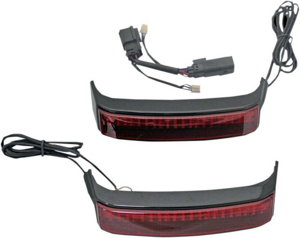 CUSTOM DYNAMICS カスタムダイナミックス サドルバッグランプ ブラック/レッド FLHX 2010【LIGHT SBAG ..