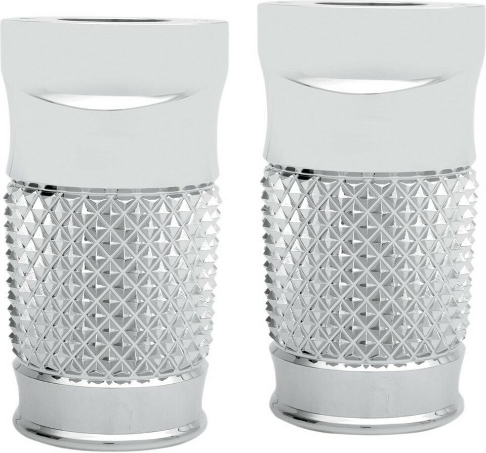 EDDIE TROTTA DESIGNS エディートロッタデザイン フォークスライダーカバー クローム クロスカット【FORK SLIDERS CRSSCUT C [0411-0054]】 HARLEY-DAVIDSON ハーレーダビッドソン フォークブーツ・フォークカバー サスペンション 足回り