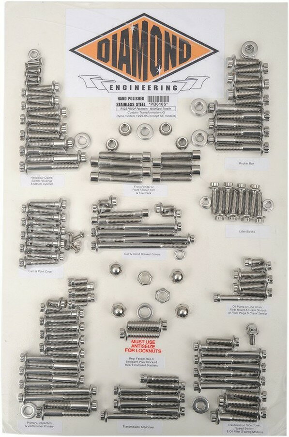 DIAMOND ENGINEERING ダイアモンドエンジニアリング ボルトキットトランスミッションフィラー 12PT99-05 【BOLT KIT TRANSF [2401-0843]】 HARLEY-DAVIDSON ハーレーダビッドソン その他エンジンパーツオプション・補修部品 エンジンパーツ エンジン