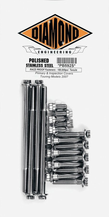 DIAMOND ENGINEERING ダイアモンドエンジニアリング ボルトキットプライマリー/インスペクション 07-16FL 【BOLT KIT PRI/INSP [2401-0245]】 HARLEY-DAVIDSON ハーレーダビッドソン クランクケースボルト エンジンパーツ エンジン