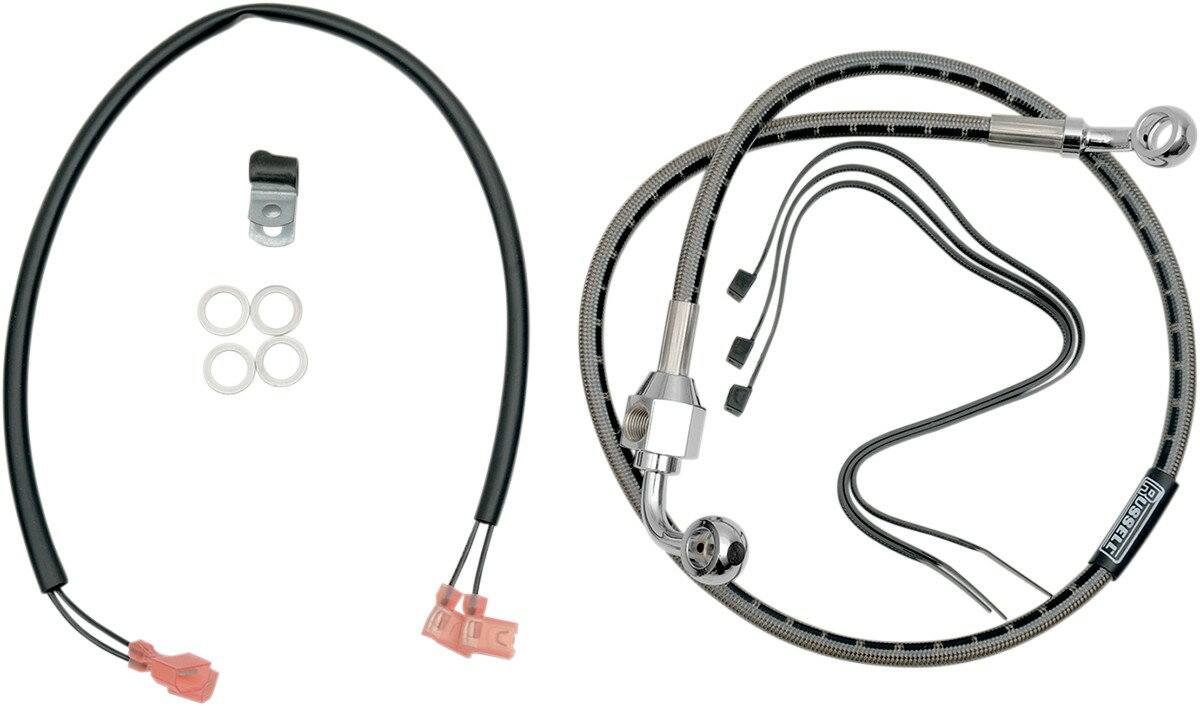 RUSSELL ラッセル S／S REAR BRK LN 87-99 XLH [08834DS] XL 1200C Custom 1996 - 1999 1200S Sport 883C 1100 1987 1200 1988 883 Deluxe 1995 Hugger HARLEY-DAVIDSON ハーレーダビッドソン ブレーキホース・クラッチホース ブレーキ