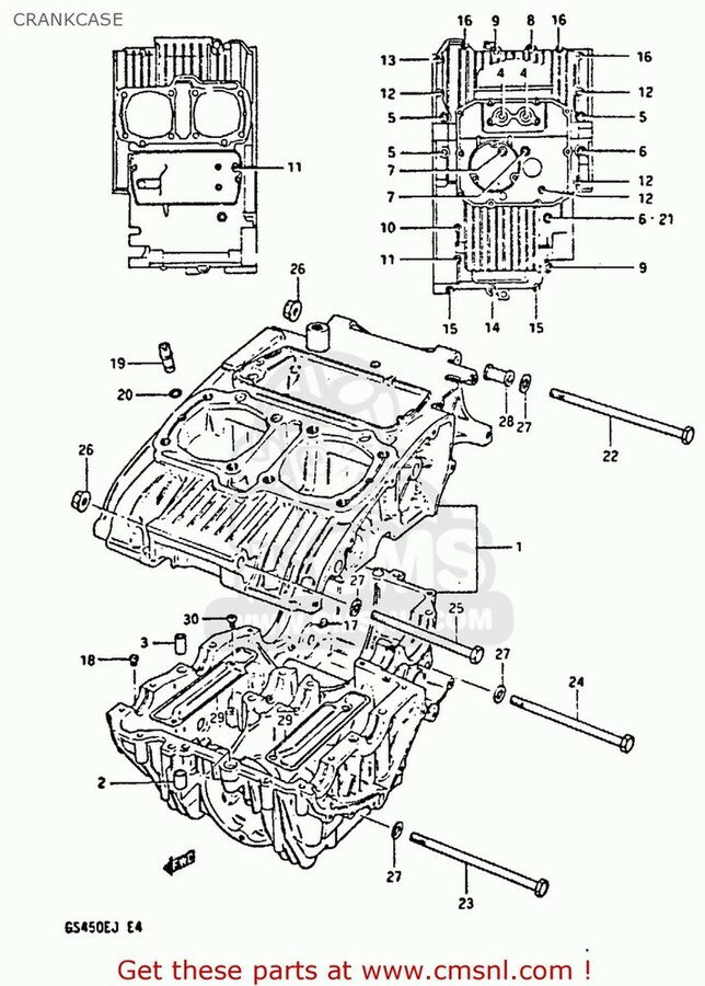 CMS २ (11300-44881) CRANKCASE SET GS450L 1983 D USA E03 1985 F 1986 G 1987 H 1988 J GS450S 1982 GENERAL EXPORT E01 Z 1984 E E06 E15 E34 E39 FINLAND ITALY AUSTRIA E04 E22 E77 GS450SU GERMANY SUZUKI  󥯥 󥸥ѡ 󥸥