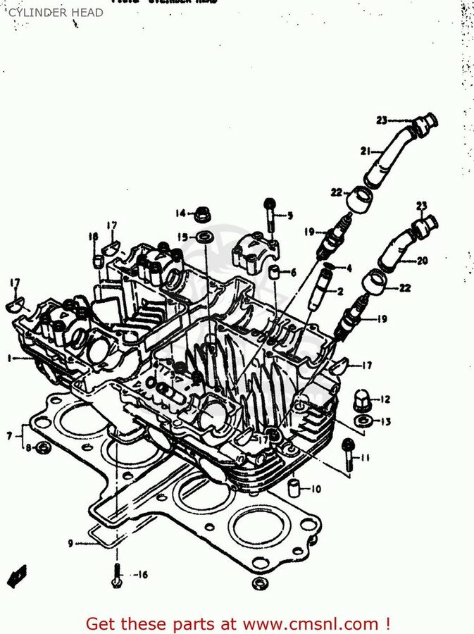 CMS シーエムエス (11141-47086-H17) GASKET，CYLINDER HEAD GS550 1977 B USA E03 1978 C 1979 N GS550E SUZUKI スズキ エンジンガスケット エンジンパーツ エンジン