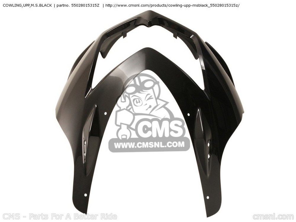 CMS シーエムエス COWLING，UPP，M.S.BLACK EX250JCFA NINJA 250R 2012 USA KAWASAKI カワサキ アッパーカウル・フロントカウル カウル関連 外装