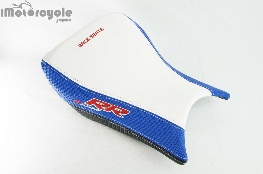 RACESEATS レースシーツ シートASSY ホワイトレザーライン S1000RRロゴ S1000RR -17、HP4 BMW シート シート関連 外装