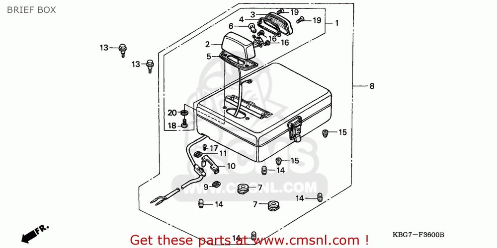 CMS २ BOX ASSYB*NH196* CB250P 1996 T CHINA / PLB SS PLR GENERAL ...