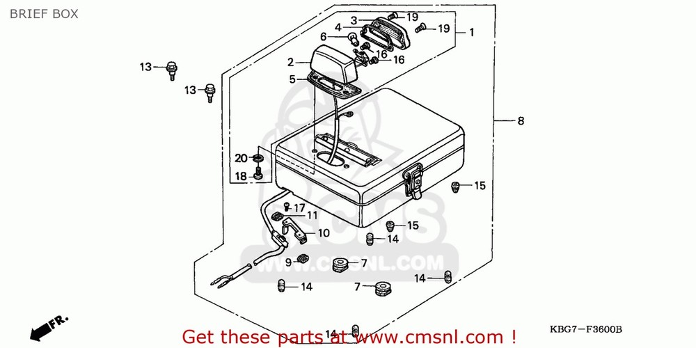 CMS シーエムエス BOX ASSY，B*NH196* CB250P 1996 (T) CHINA / PLB SS CB250P 1996 (T) CHINA / PLR SS CB250P 1996 (T) GENERAL EXPORT / KPH PLR