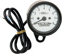Drag Specialties ドラッグスペシャリティーズ タコメーター ブラック 2.4' ホワイト バルブ付き 【TACH BLK 2.4' WHT W/...