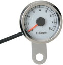 Drag Specialties ドラッグスペシャリティーズ タコメーター ステンレス 1.88' ホワイト LED付き 【TACH S/S 1.88' WHT...