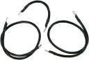 Drag Specialties ドラッグスペシャリティーズ バッテリーケーブルキット ブラック FLH 1980-88用 【BAT CBL KIT BLK 8...