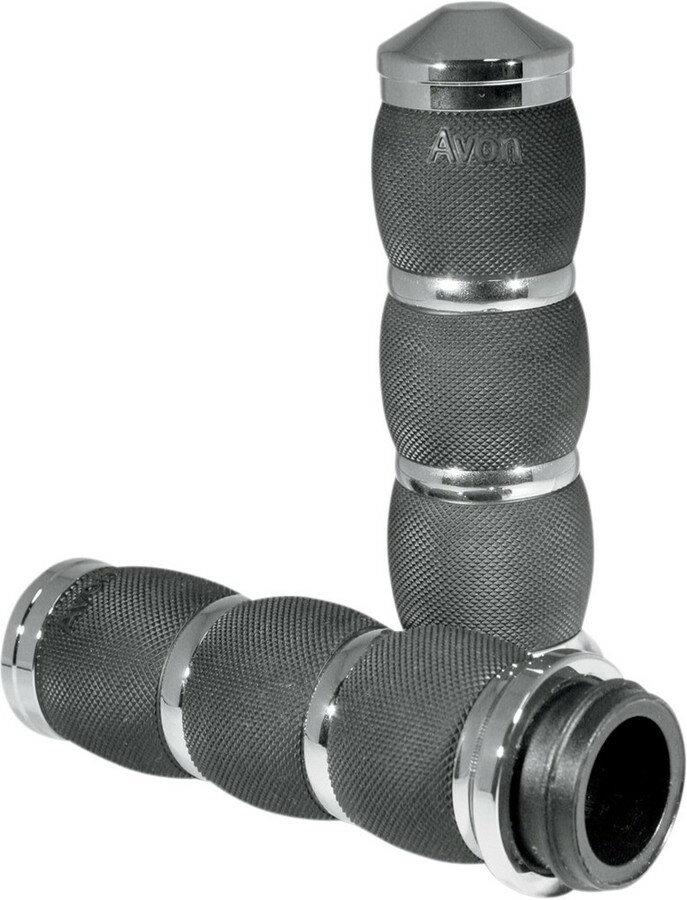 AVON GRIPS エイボングリップス グリップ エアクッション式 クロームTBW 【GRIPS AIR CUSHION CHR TBW】 HARLEY-DAVIDSON ハーレーダビッドソン ハンドル