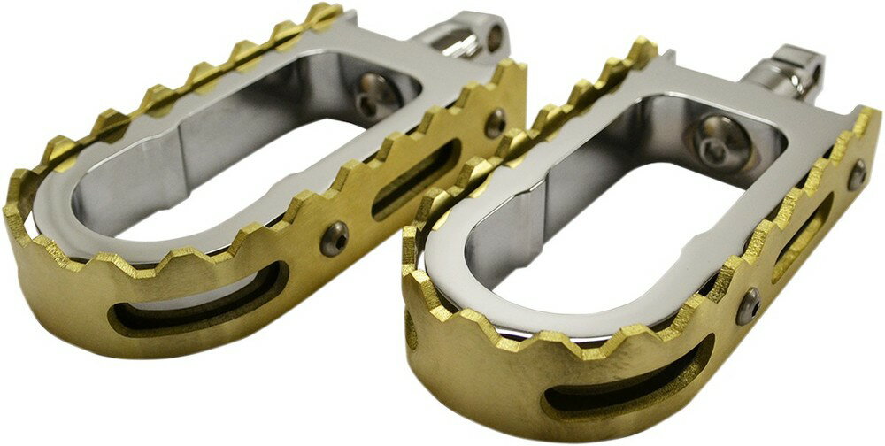 樂天商城 - LA CHOPPERS エルエーチョッパーズ ステップ BMXモデル クローム／ブラス 【FOOTPEGS BMX CHR/BRASS [1620-1183]】 フットペグ 足回り