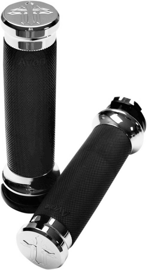 CARL BROUHARD DESIGNS カールブラウハードデザイン グリップ CROSSモデル クローム 0 8-17 TBW【GRIPS CROSS0 TBW CH [0630-1844]】 HARLEY-DAVIDSON ハーレーダビッドソン ハンドル