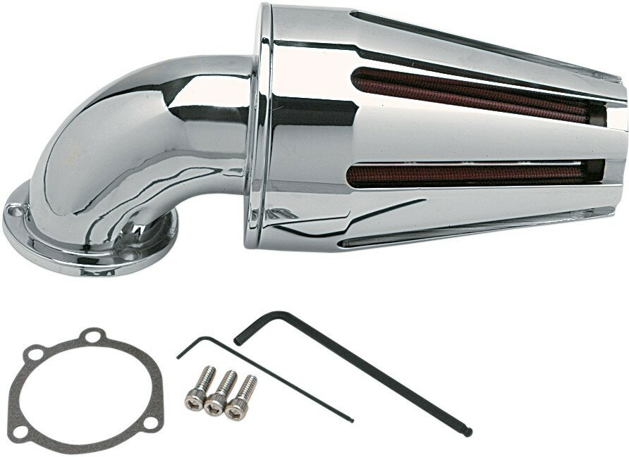 D & M CUSTOM デーアンドエムカスタム パワーフロー エアクリーナーSTRT.クローム【POWER FLOW A/C STRT.CHR [DS289544]】 HARLEY-DAVIDSON ハーレーダビッドソン エアクリーナー・エアクリーナーエレメント 吸気関連 エンジン