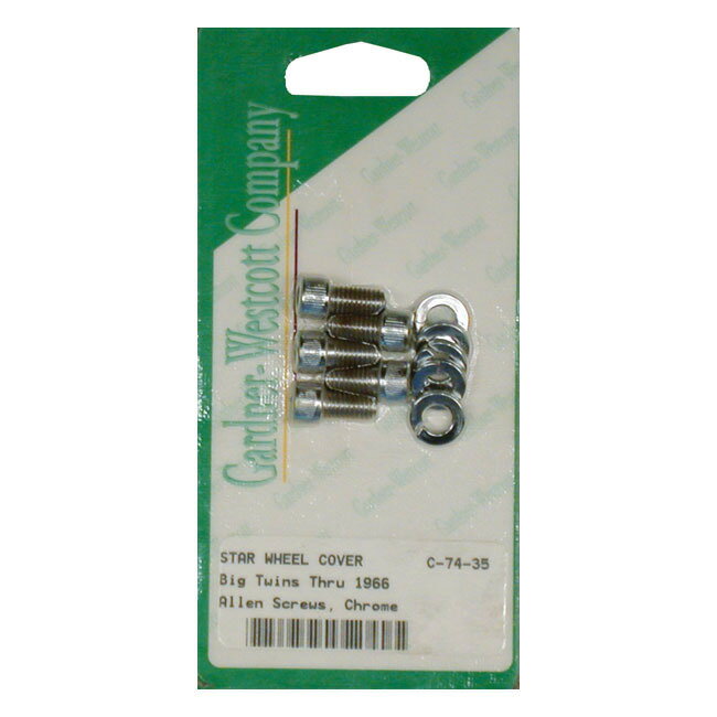 GARDNER-WESTCOTT ガードナーウエストコット アレンボルト＆ ワッシャーセット スターハブ【ALLEN BOLT ＆ WASHER SET STARHUB】 36-66 B．T． NU HARLEY-DAVIDSON ハーレーダビッドソン 汎用ボルト・ネジ