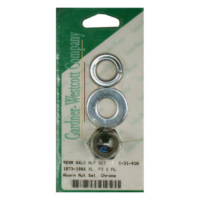 GARDNER-WESTCOTT ガードナーウエストコット リア アコーン アクスル ナットセット リアホイール【REAR ACORN AXLE NUT SET REAR WHEEL】 73-88 B．T．； 79-88 XLNU HARLEY-DAVIDSON ハーレーダビッドソン 汎用ナット 外装