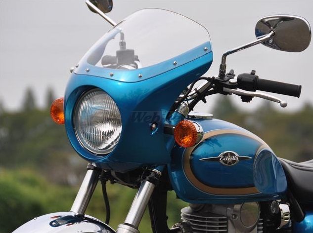 CHIC DESIGN シックデザイン ロードコメット クラシック エストレヤ KAWASAKI カワサキ ビキニカウル カウル関連 外装 スクリーンカラー：スモーク / カラー：キャンディーアイビーグリーン