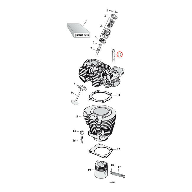 GARDNER-WESTCOTT ガードナーウエストコット ヘッドボルトキット アレン【HEAD BOLT KIT ALLEN】 L73-85 XL NU HARLEY-DAVIDSON ハーレーダビッドソン その他エンジンパーツオプション・補修部品 エンジンパーツ エンジン