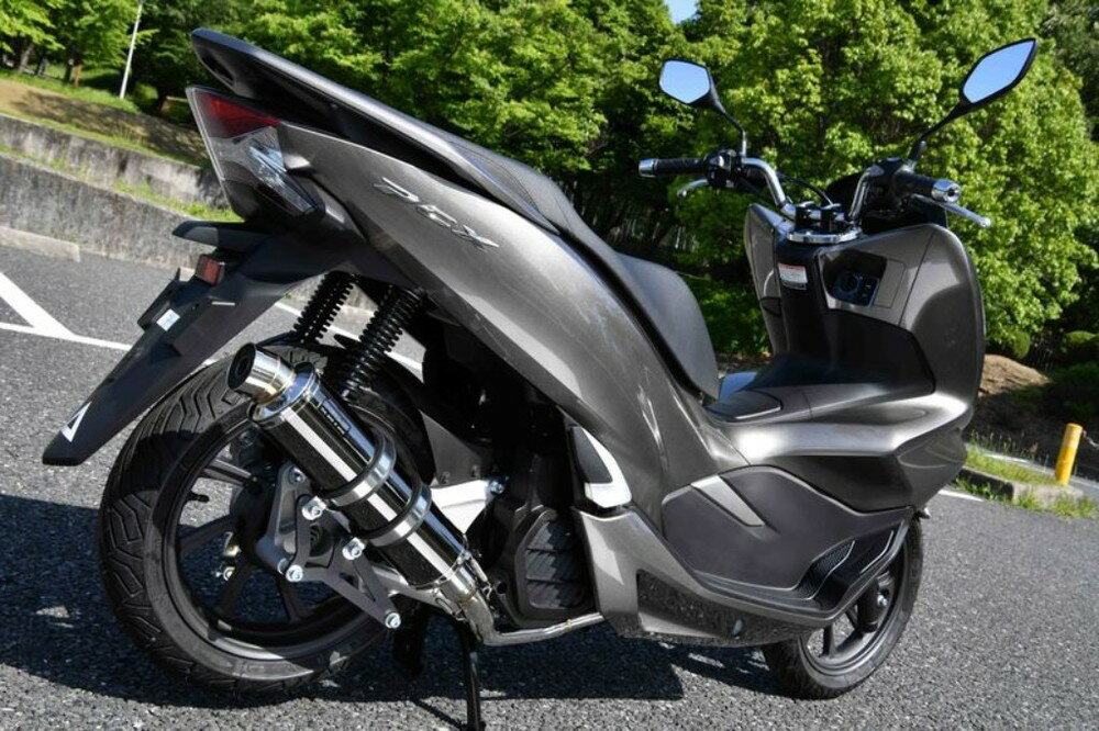 BEAMS ビームス R-EVO サイレンサー PCX HYBRID HONDA ホンダ 補修・汎用サイレンサー マフラー サイレンサー：SMB(スーパーメタルブラック)／重量(純正5.35kg)：4.05kg