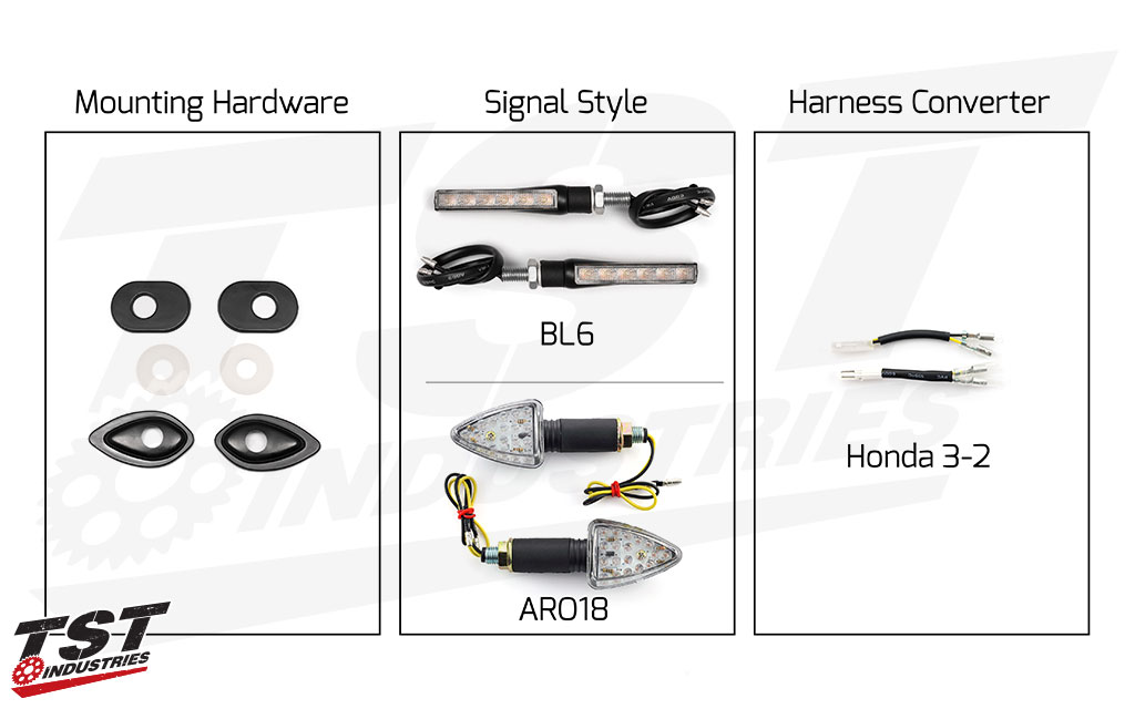 TST ティーエスティー LEDフロントウインカーマウントフルセット GROM グロム MSX125 HONDA ホンダ HONDA ホンダ