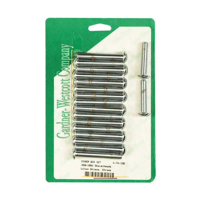 GARDNER-WESTCOTT ガードナーウエストコット ロッカーボックススクリューセットボタンアレン【ROCKER BOX SCREW SET BUTTON ALLEN】 Fits SHOVELHEADS 66-81 HARLEY-DAVIDSON ハーレーダビッドソン 汎用ボルト・ネジ