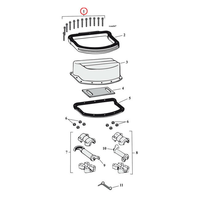 GARDNER-WESTCOTT ガードナーウエストコット ロッカーカバー スクリューキット アレン【ROCKER COVER SCREW KIT ALLEN 】 48-65 PANHEAD LONG HARLEY-DAVIDSON ハーレーダビッドソン 汎用ボルト・ネジ