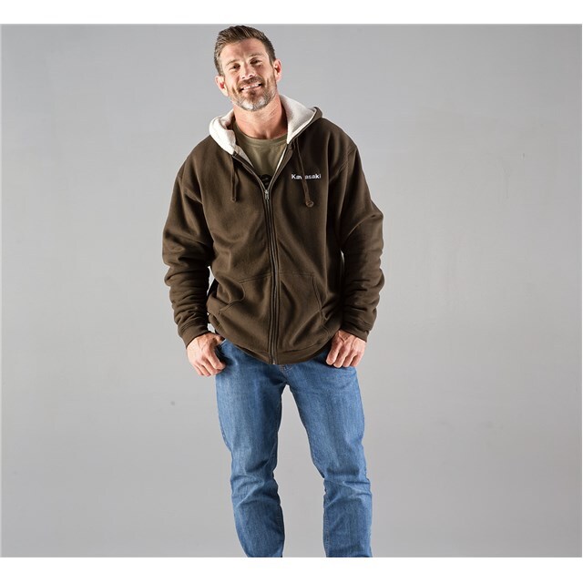 US KAWASAKI 北米カワサキ純正アクセサリー アウトドアジップフロントシェパスウェットシャツ (Outdoor Zip-Front Sherpa Sweatshirt) サイズ：3X