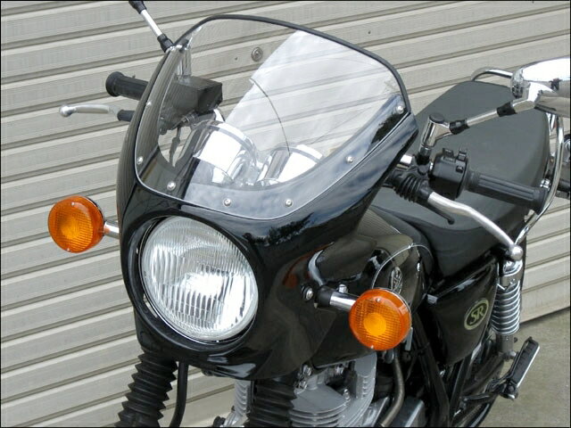 CHIC DESIGN シックデザイン ロードコメット SR400 SR500 YAMAHA ヤマハ ビキニカウル カウル関連 外装 スクリーンカラー：クリア / カラー：ディープレッドメタリックK